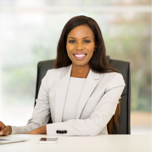 Professional woman in office setting